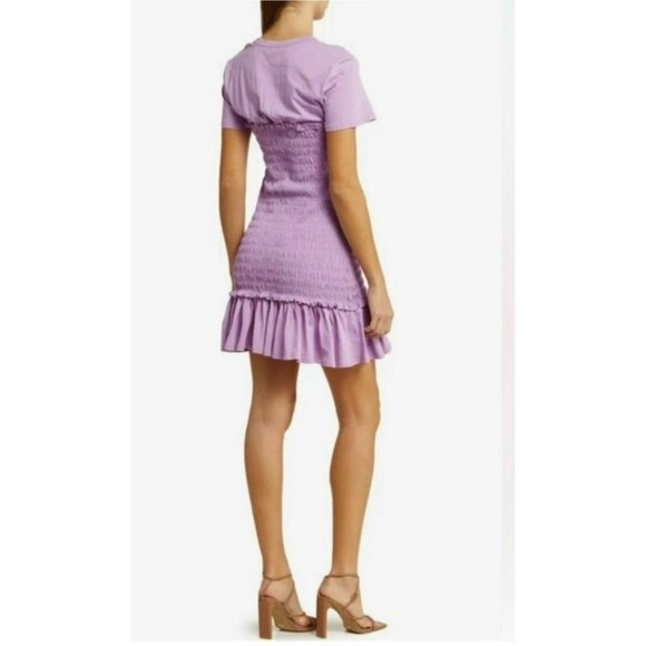 Veronica Beard Smocked Purple Tomlin Mini Dress NEW Size XS - Picture 2 of 6